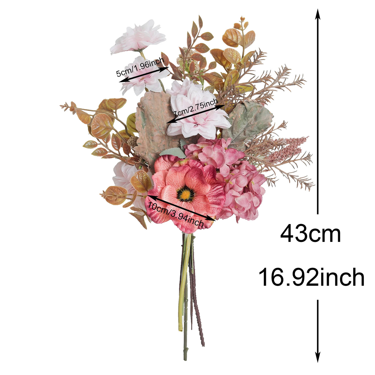 Artificial Silk Flower Bouquet – Hydrangea, Peony & Dahlia Artificial Flower Bouquet Babs