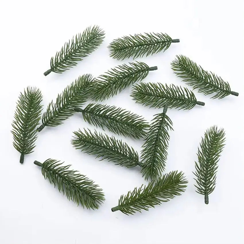 50/100Pcs Artificial Pine Needle Picks – Christmas & Home Décor Artificial Pine Picks Babs green 50 pcs