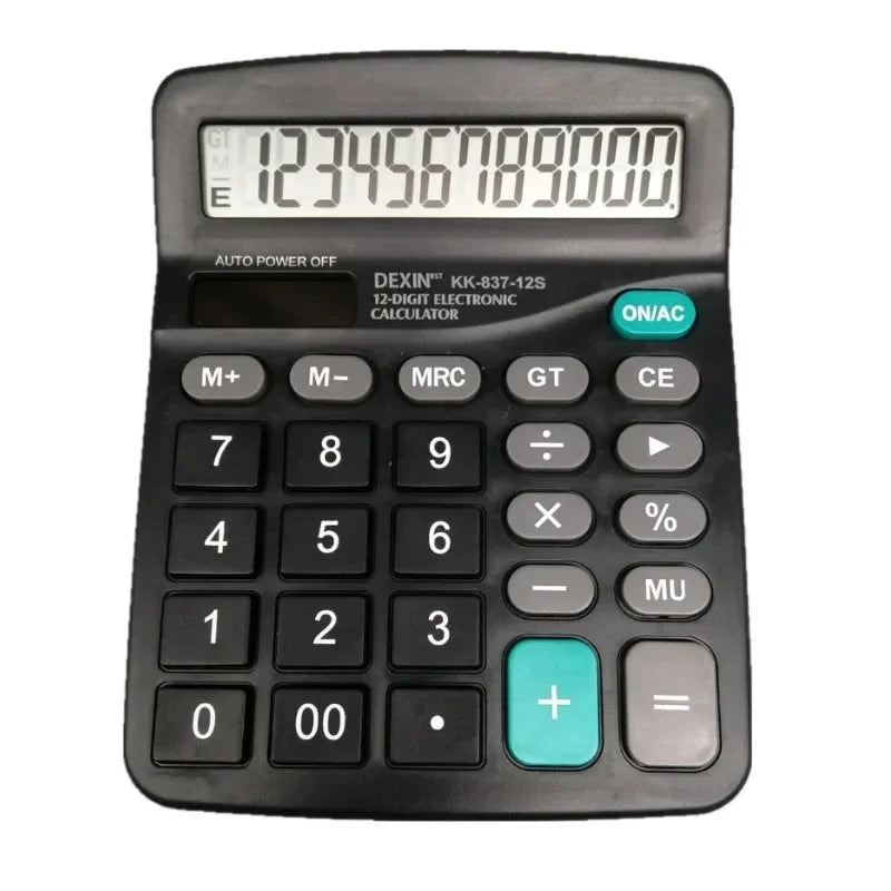 12-Digit Solar & Battery Calculator – Large LCD Display Desktop Calculator Babs