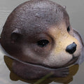 Floating Otter Head Resin Statue – Garden & Pond Ornament Garden Pond Statue Babs 1PCS 15.5X9X14.8CM