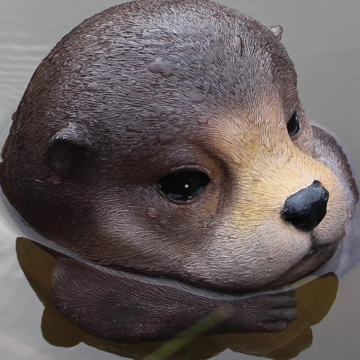 Floating Otter Head Resin Statue – Garden & Pond Ornament Garden Pond Statue Babs 1PCS 15.5X9X14.8CM