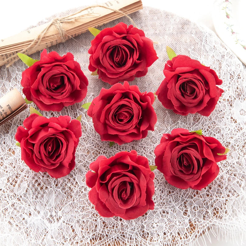 Silk Rose Artificial Flowers 10/20pcs – Wedding & Home Décor Artificial Silk Flowers Babs color 8 10 pcs