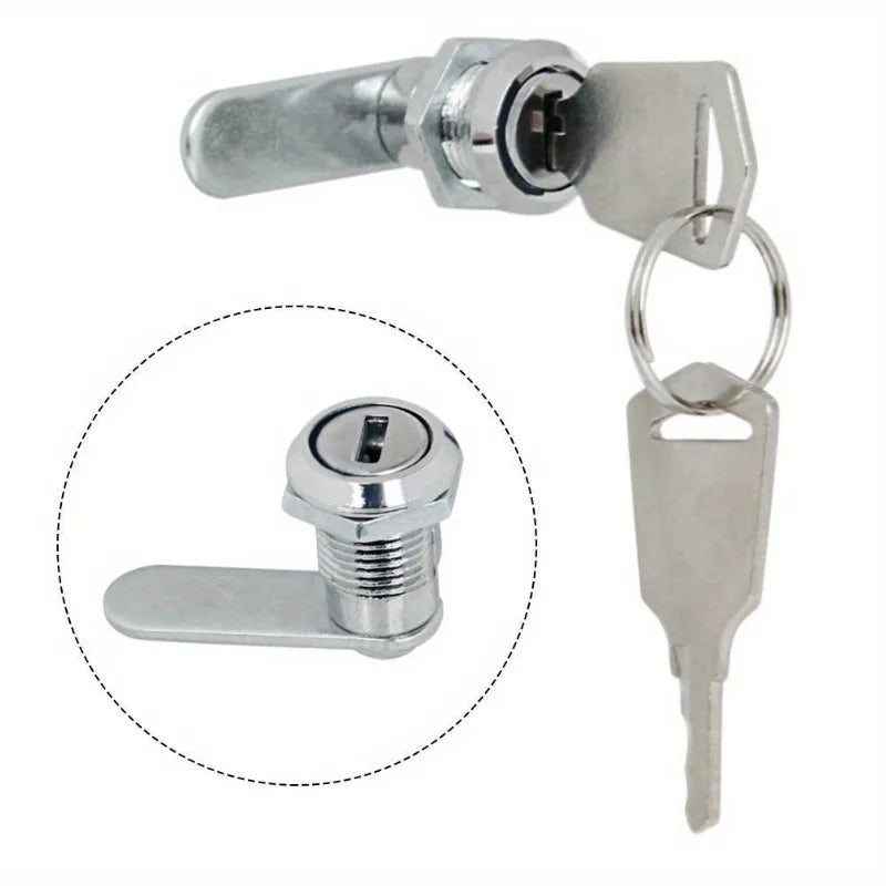 12mm Cam Lock with 2 Keys – Zinc Alloy Drawer & Mailbox Lock Cam Lock Babs