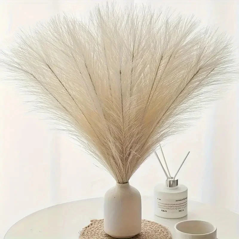 10-Piece Artificial Pampas Grass Bouquet – Boho Home Decor Artificial Floral Bouquet Babs