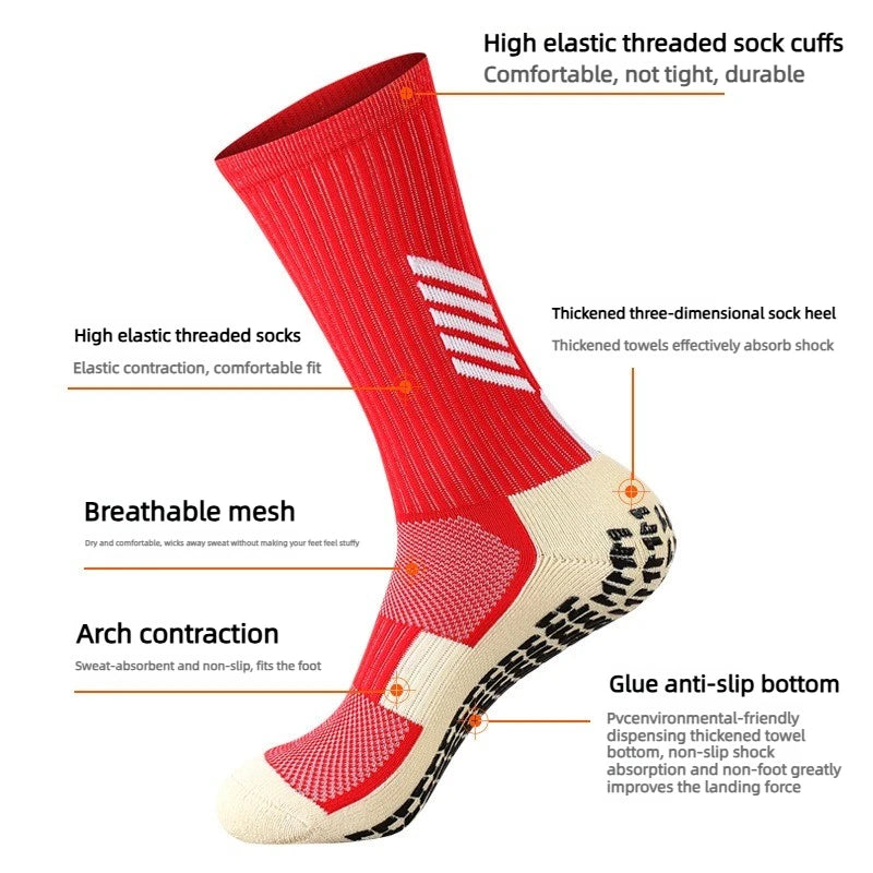 Non-Slip Soccer Socks – Grip Bottom Football Training Socks Football Training Socks Babs