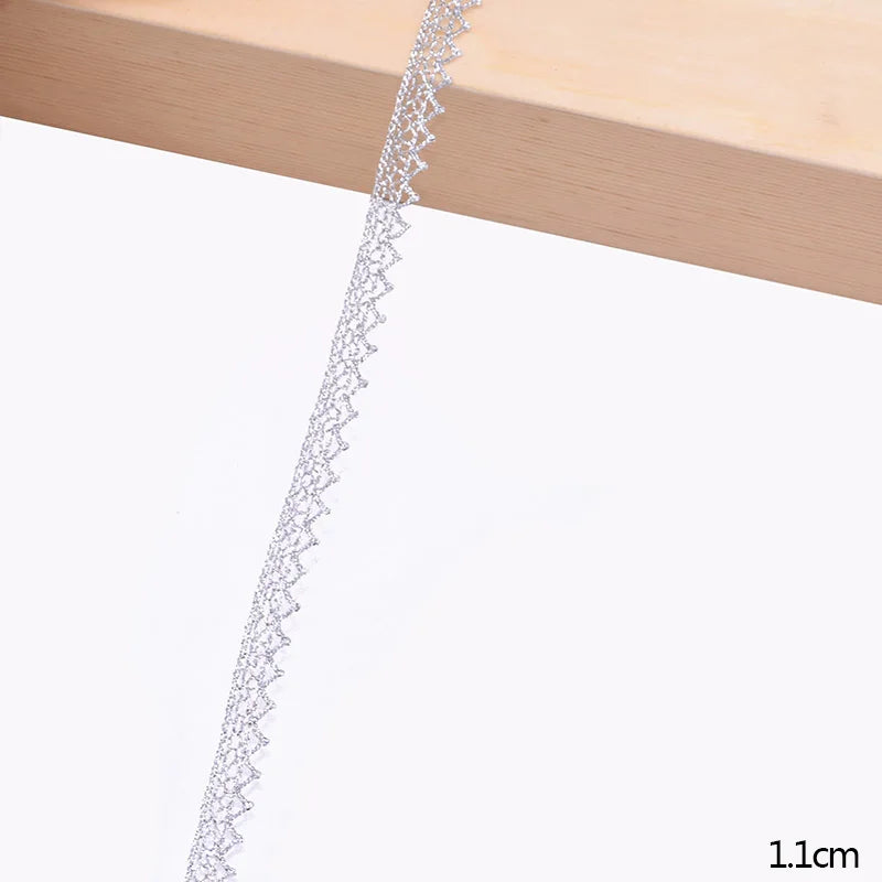 White Embroidered Lace Trim Ribbon 5/10 Yards – DIY Sewing Lace Trim Ribbon Babs 26-Width 1.1cm 10Yards