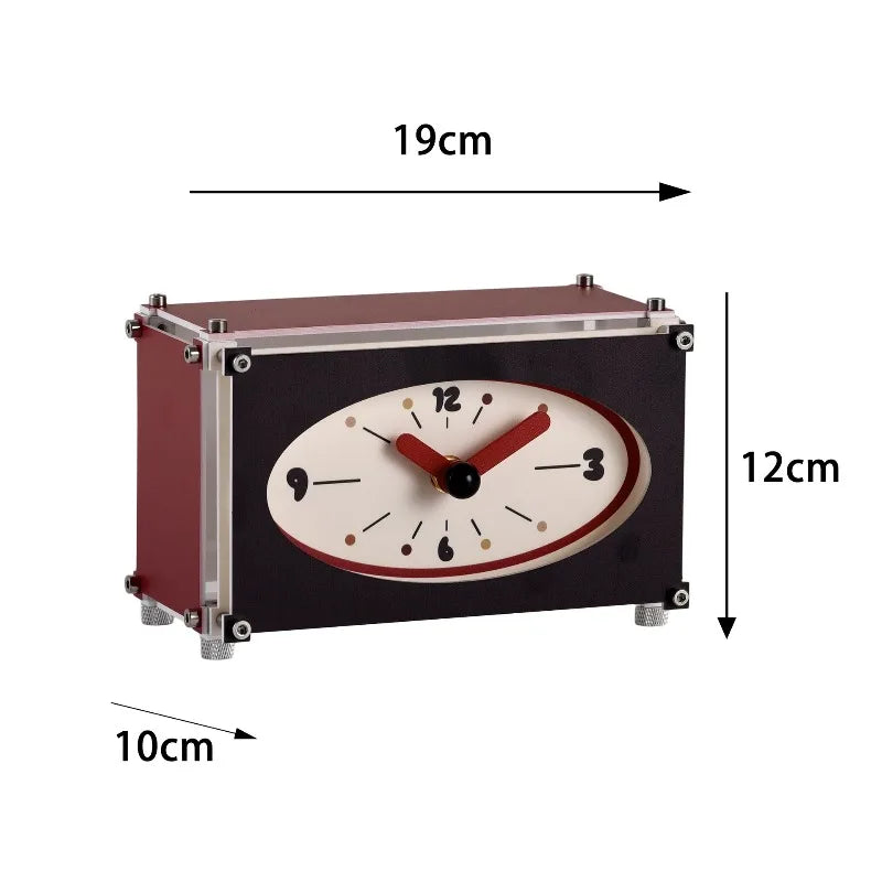 Oeny Silent Square Desk Clock – Modern Acrylic Table Clock Silent Table Clock Babs Desk Clock