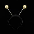 Light Up Alien Antenna Headband LED Glow Party Costume Set LED Costume Headband Babs golden