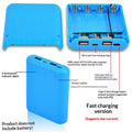 HUXUAN 18650 DIY Power Bank Case – 4-Slot No-Solder Kit DIY Power Bank Case Babs Blue