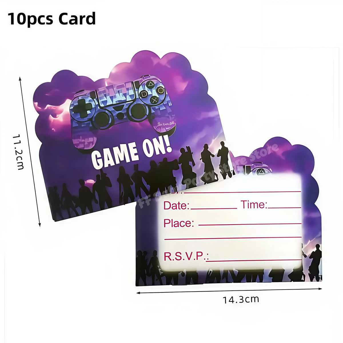 Video Game Birthday Party Supplies – Tableware, Balloons & Decor Party Tableware Set Babs 10pcs cards