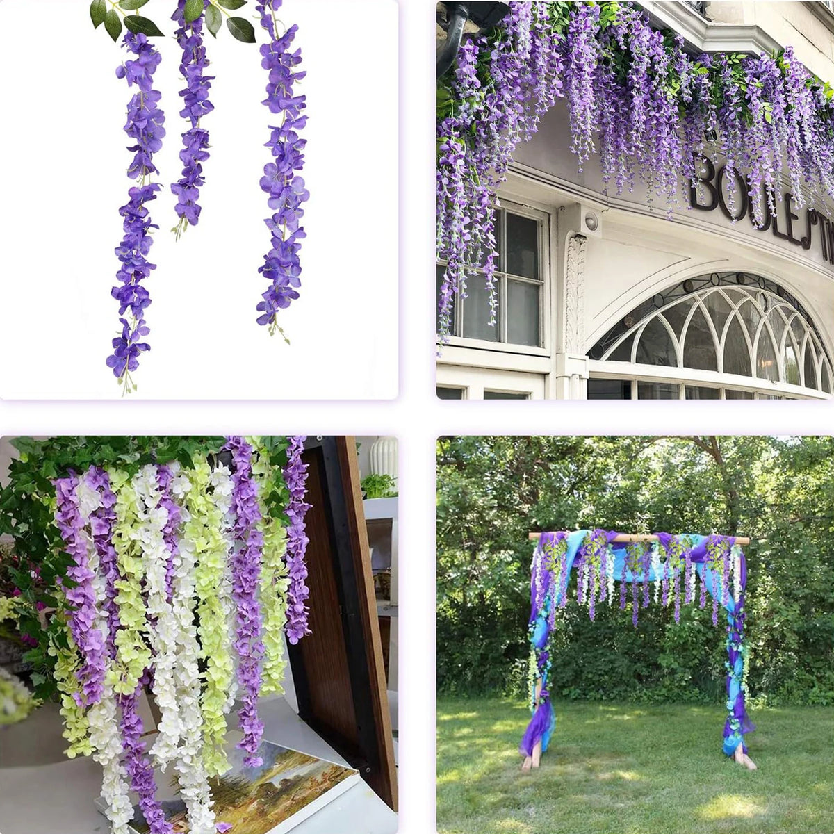12Pcs Silk Artificial Flower Rattan Vines – Wedding & Home Decor Artificial Flower Vine Babs