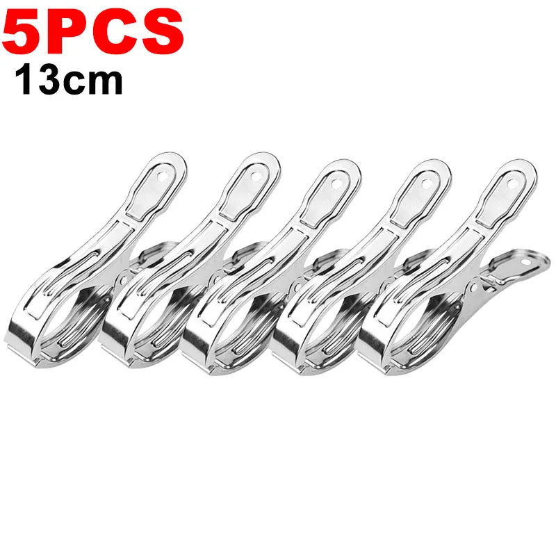 Stainless Steel Clothespins 100-Pack – Heavy-Duty Clothes Clips Clothes Pegs Babs 13CM-5PCS