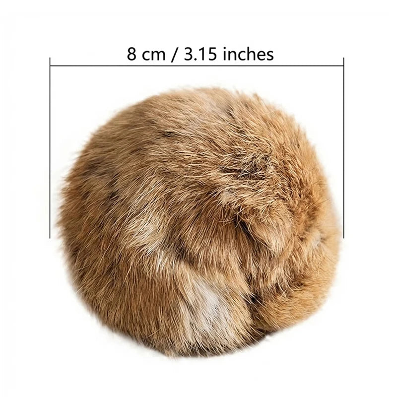 Catnip Faux Fur Ball Interactive Cat Toy – 1, 2 or 3 Pack Interactive Cat Toy Babs