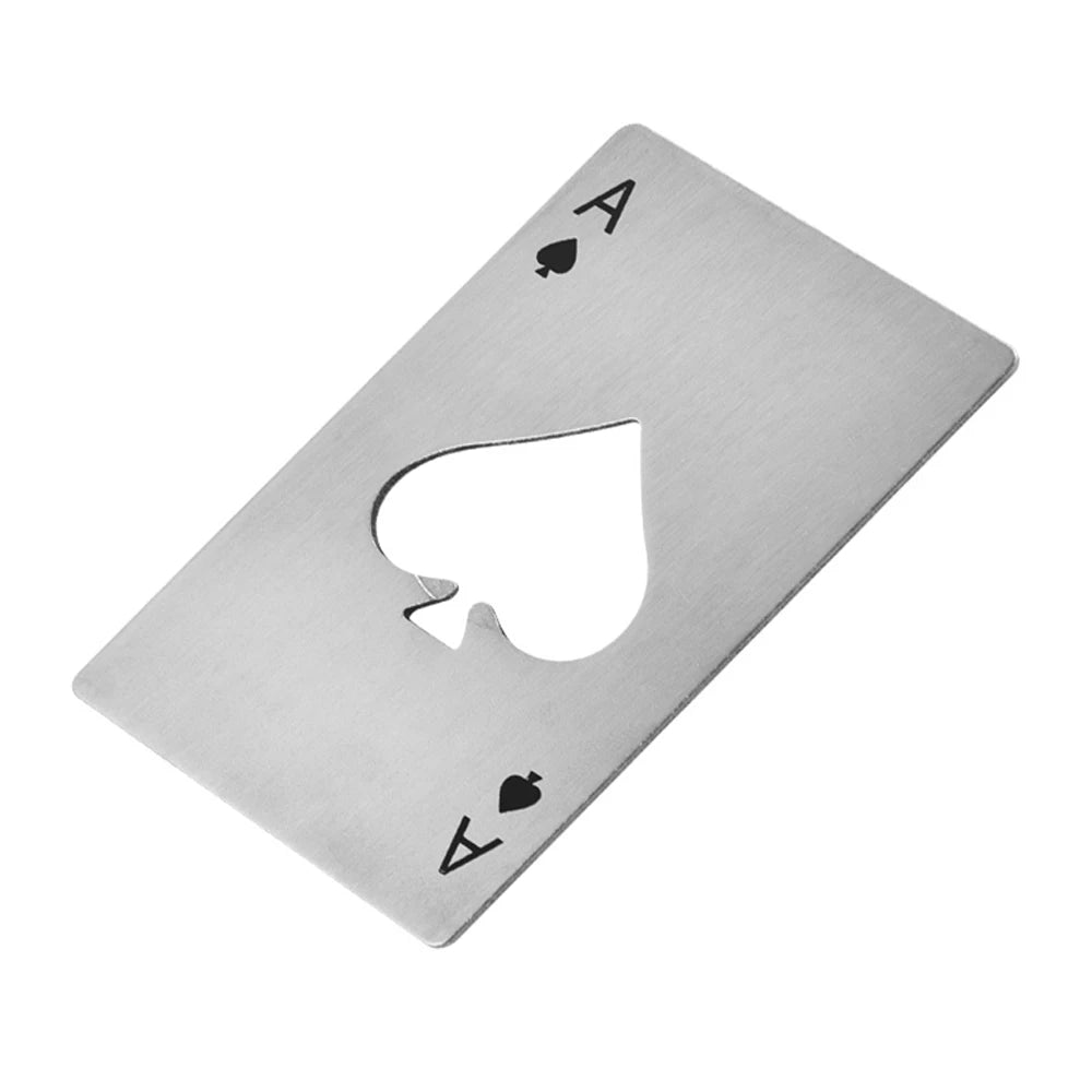 Poker-Shaped Card-Size Stainless Steel Bottle Opener | Gift Bottle Opener Babs Silver