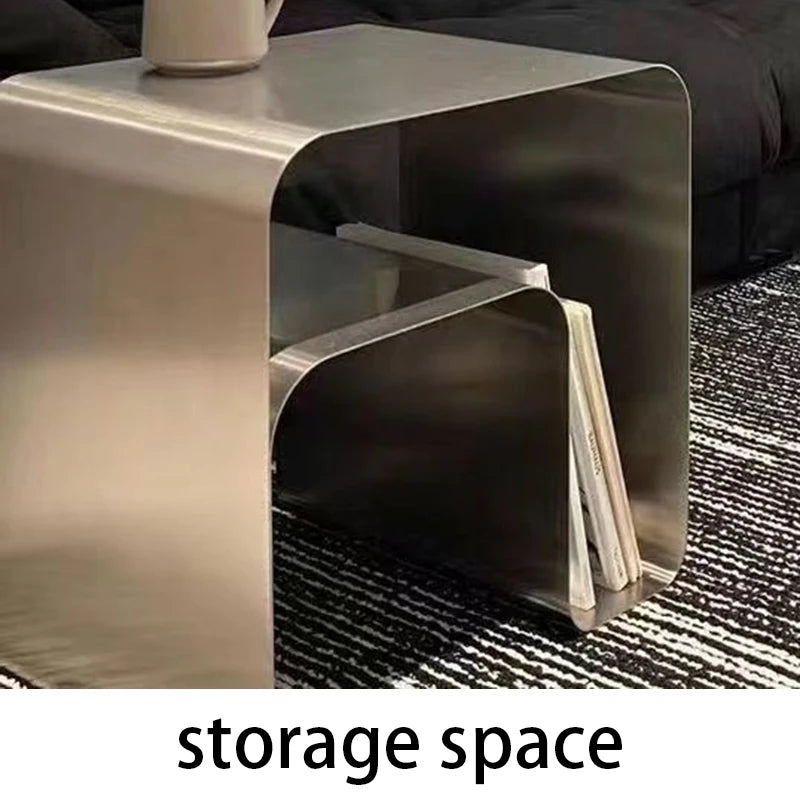 Modern Minimalist Stainless Steel Coffee & Side Table Coffee Side Table Babs