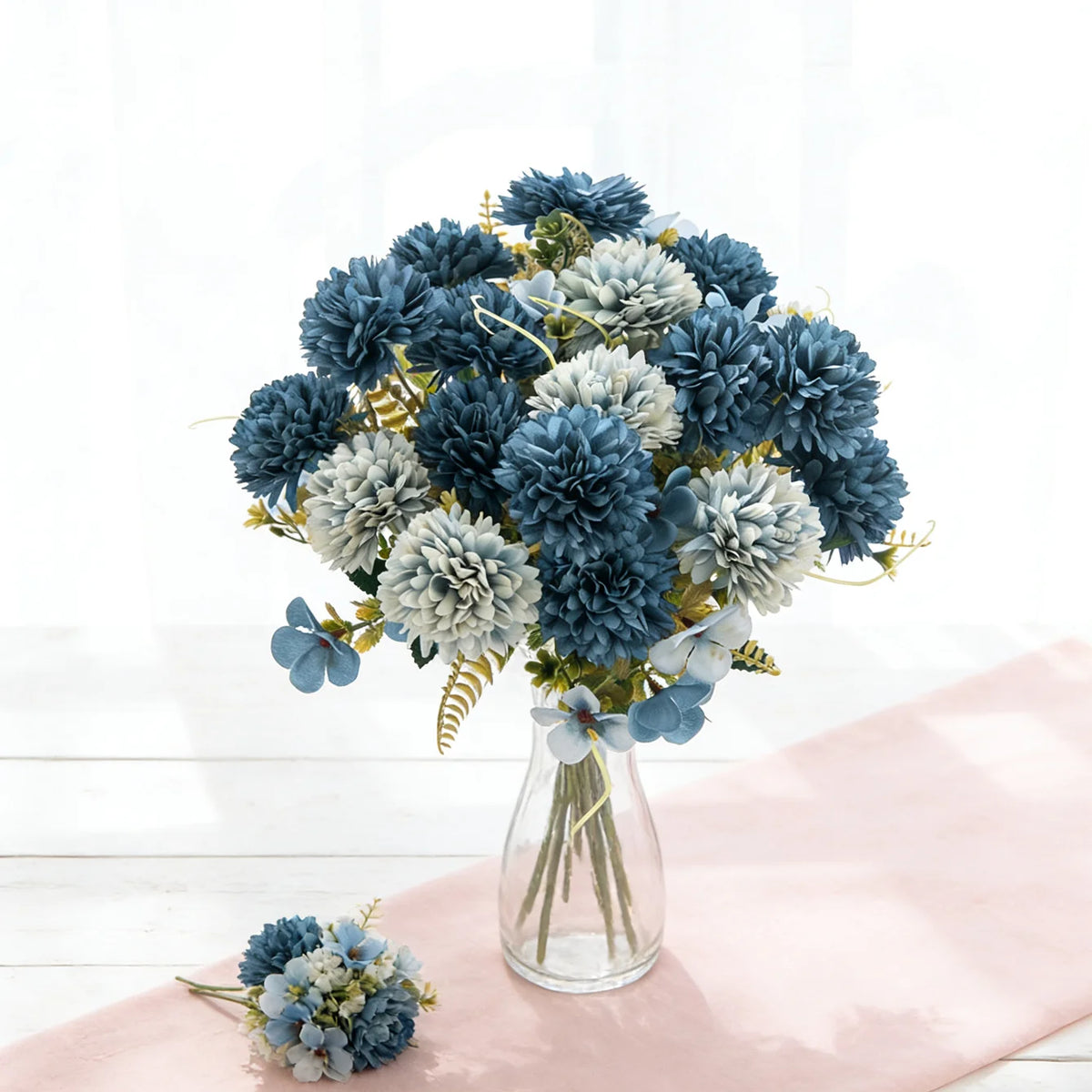 Silk Ball Chrysanthemum Artificial Flowers for Wedding & Home Artificial Silk Flowers Babs