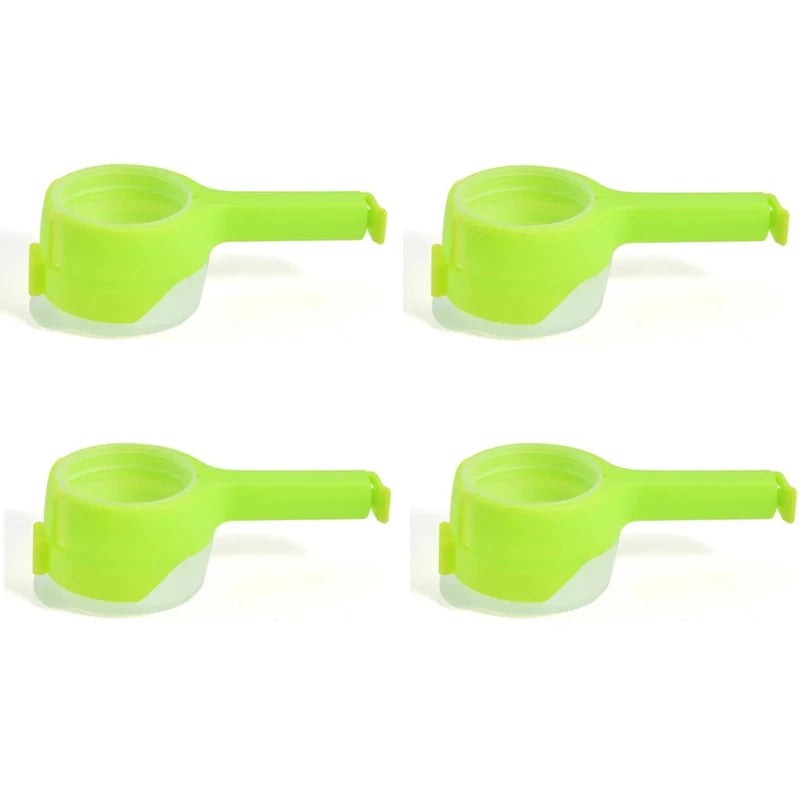 Bag Clips with Pour Spouts – Airtight Food Sealing Clips Food Bag Clips Babs Green-4Pcs