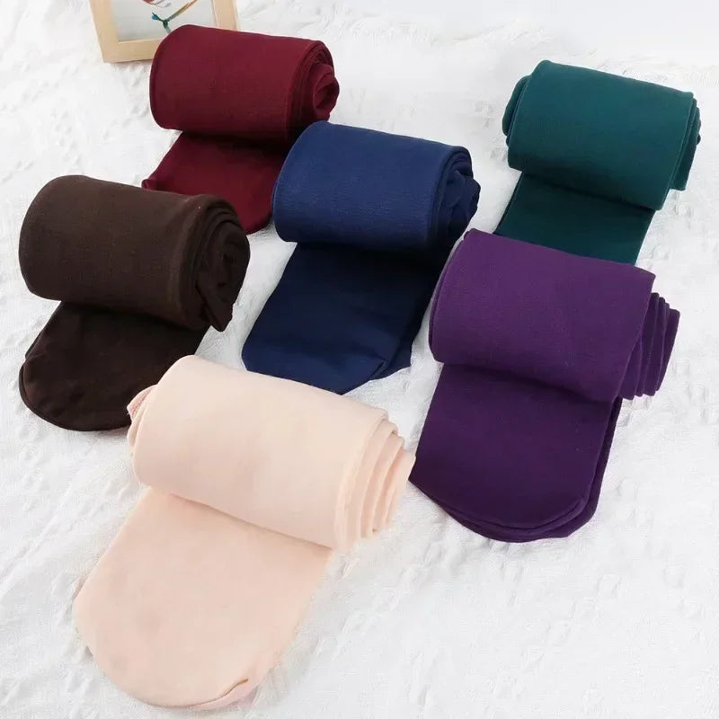 Women's Plush Lined Thermal Velvet Tights – Warm Winter Leggings Thermal Velvet Tights Babs