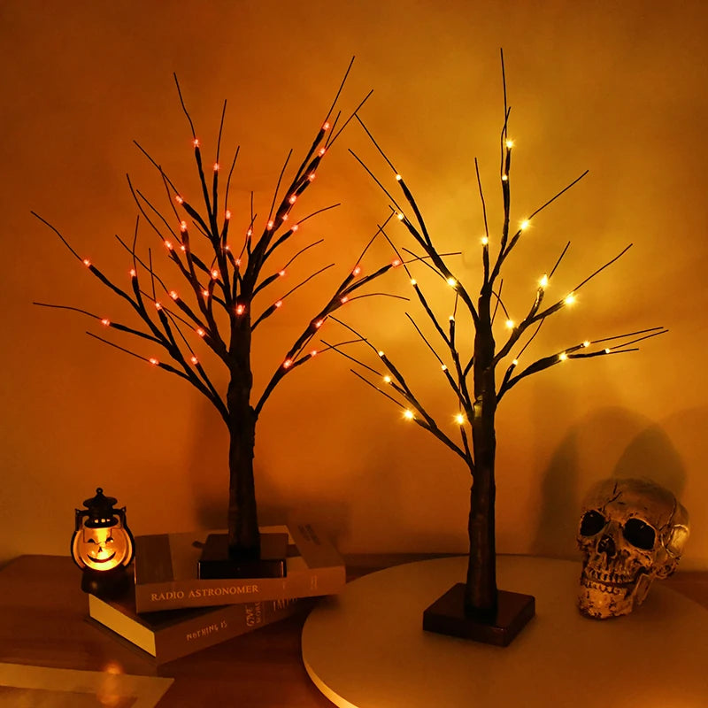 Halloween LED Birch Tree Light – Festive Table & Party Decor LED Holiday Decoration Babs