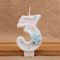Glitter Snowflake Number Candles 0-9 Birthday Cake Topper Birthday Cake Candles Babs 3