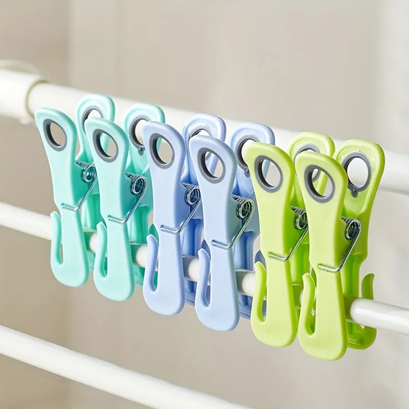 Plastic Clothespins 24-Pack with Storage Box – Non-Slip Clips Laundry Clothespins Babs