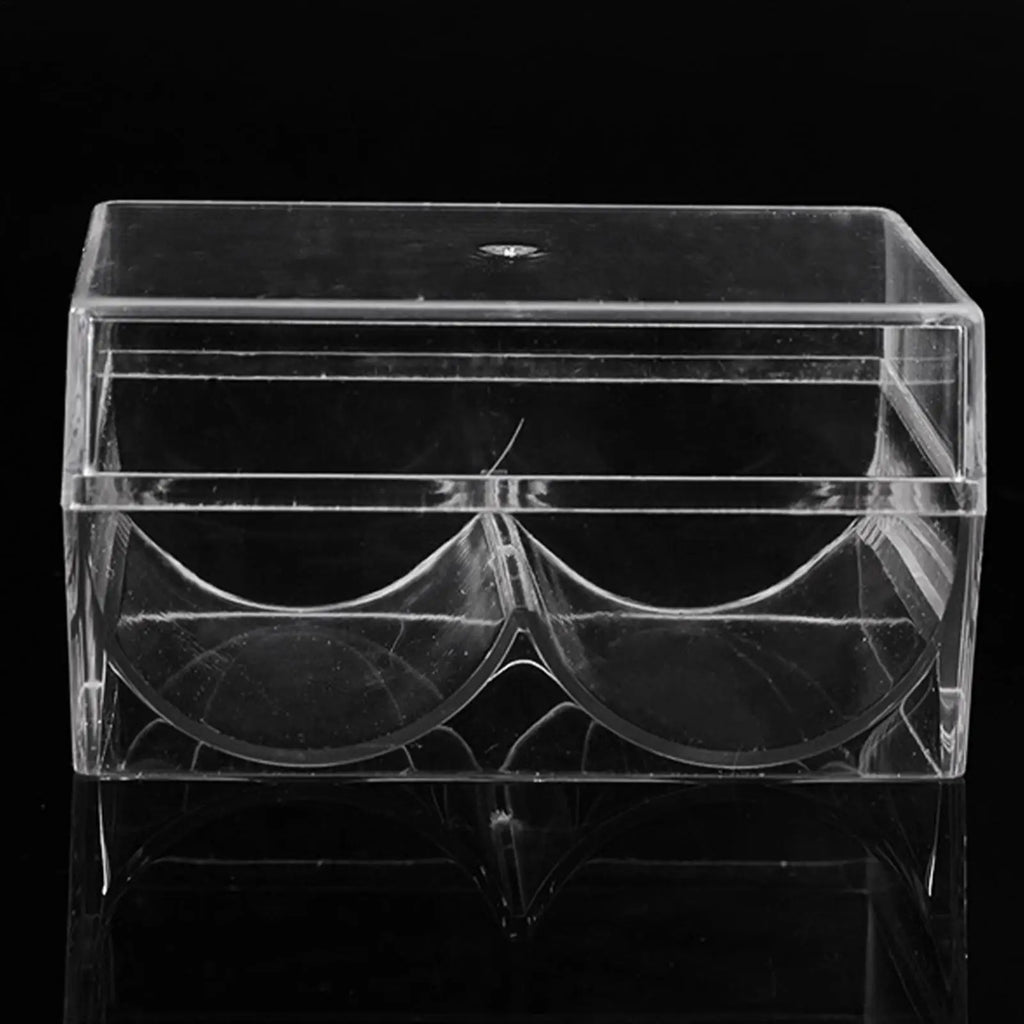 Acrylic Poker Chip Rack – 40-Chip Transparent Tray with Cover Poker Chip Rack Babs