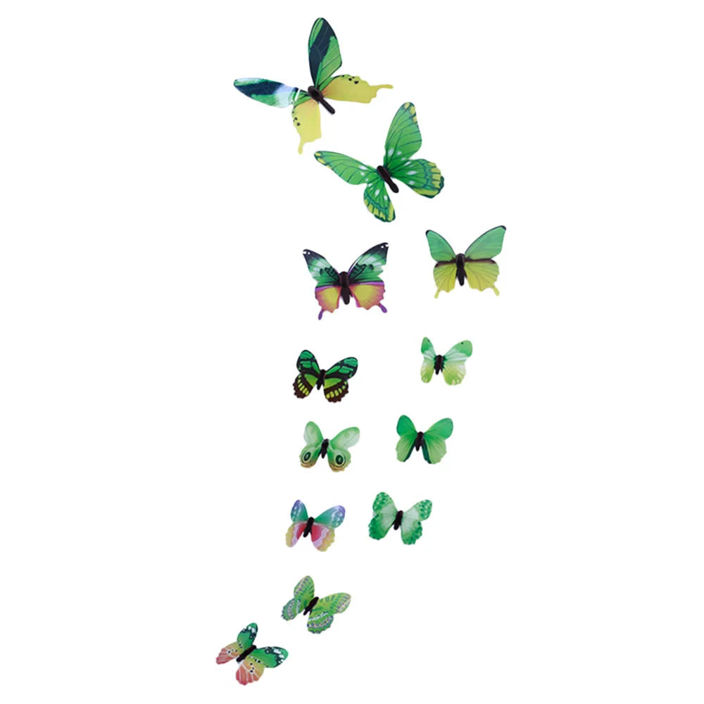 12 Glow in the Dark 3D Butterfly Wall Stickers | Luminous Decals Wall Sticker Decals Babs