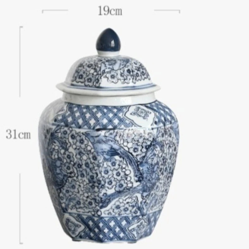 Handmade Ceramic Vase | New Chinese Style Porcelain Home Décor Decorative Ceramic Vase Babs Large