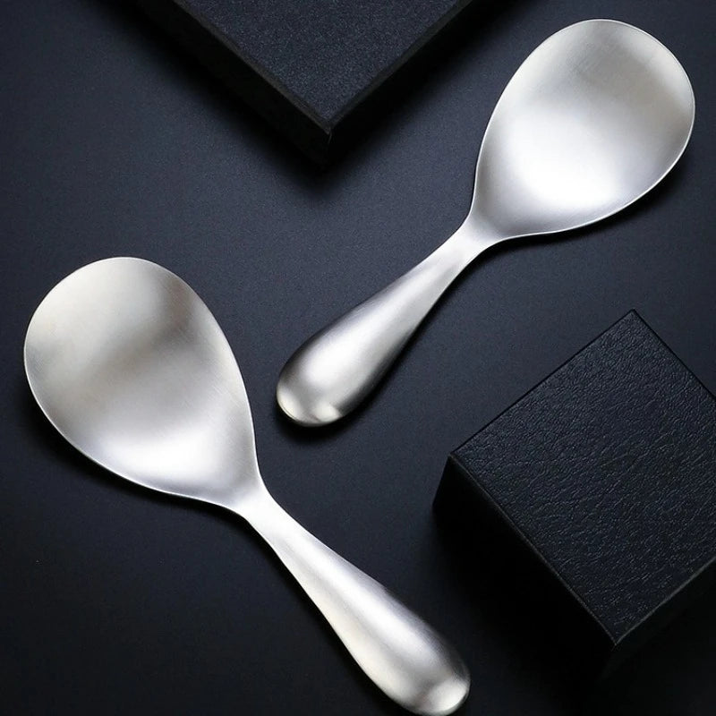 304 Stainless Steel Rice Spoon – Large Non-Stick Kitchen Scoop Kitchen Rice Spoon Babs