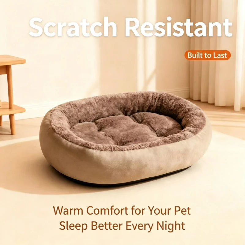 Oval Pet Bed – Four Season Dog & Cat Cushion Nest Pet Bed Babs