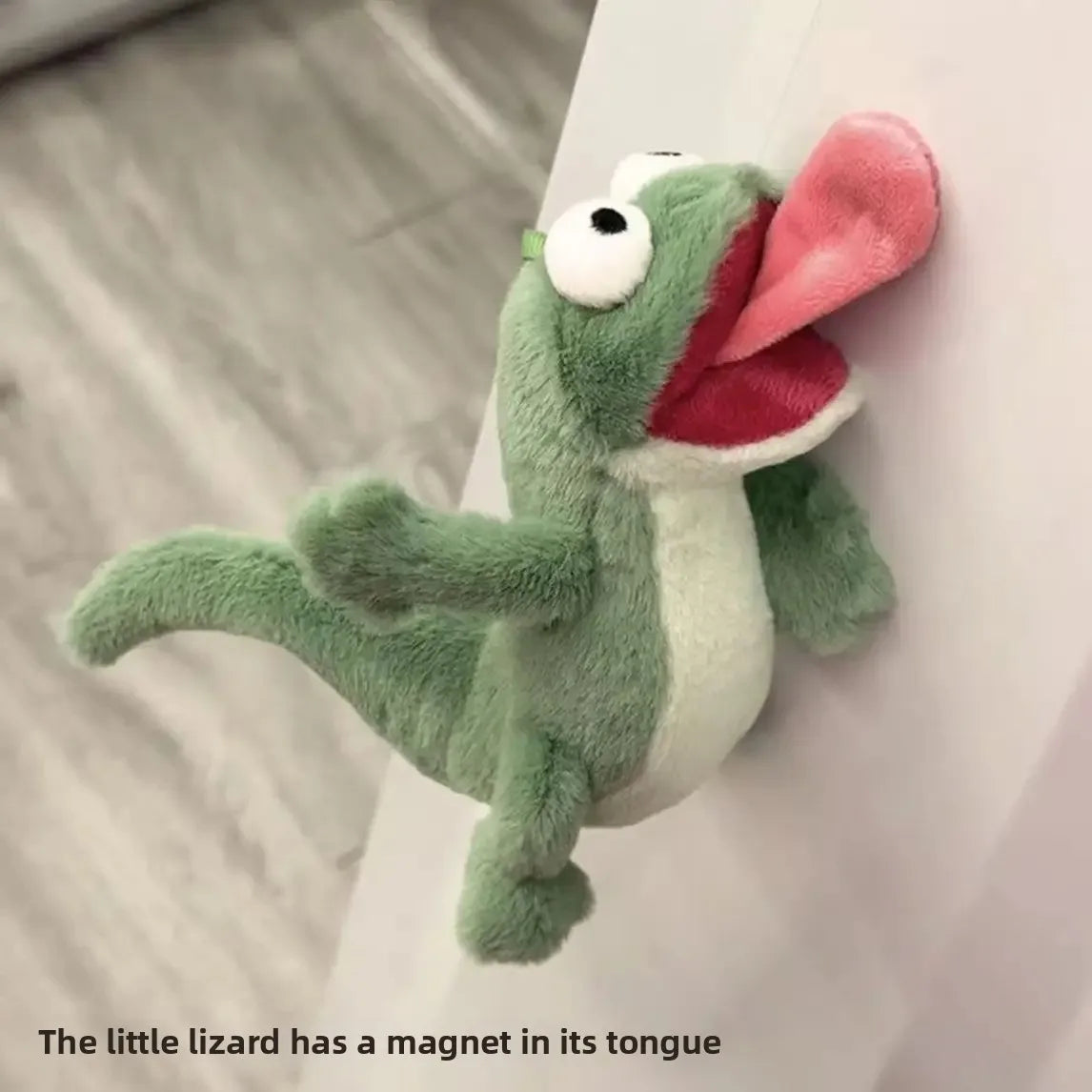 Sound-Making Lizard Plush Keychain – Magnetic Tongue Toy Gift Plush Keychain Toy Babs