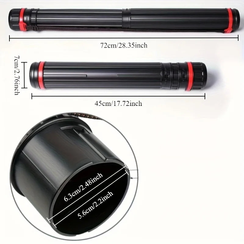 Portable Drawing Tube – Adjustable Art Storage with Shoulder Strap Art Storage Tube Babs