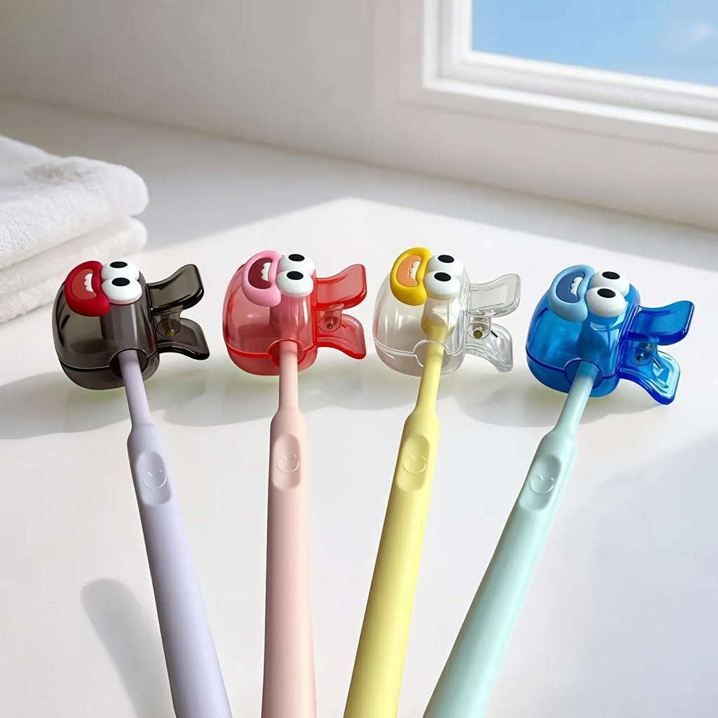 Snap-On Toothbrush Head Cover – Multi-Color Cap, Travel Ready Toothbrush Head Cover Babs