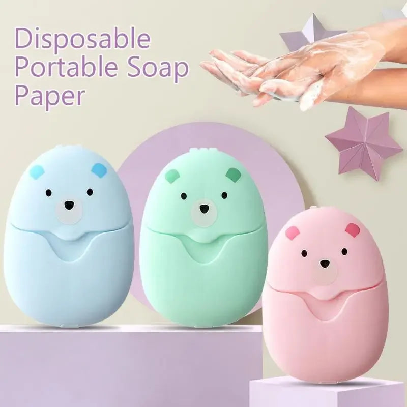 150Pcs Travel Soap Sheets – Portable Disposable Hand Wash Slices Travel Soap Sheets Babs