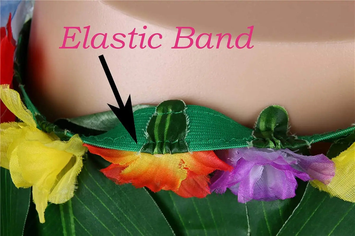 10-Piece Hawaiian Hula Skirt & Leis Set – Luau Party Costume Luau Costume Set Babs