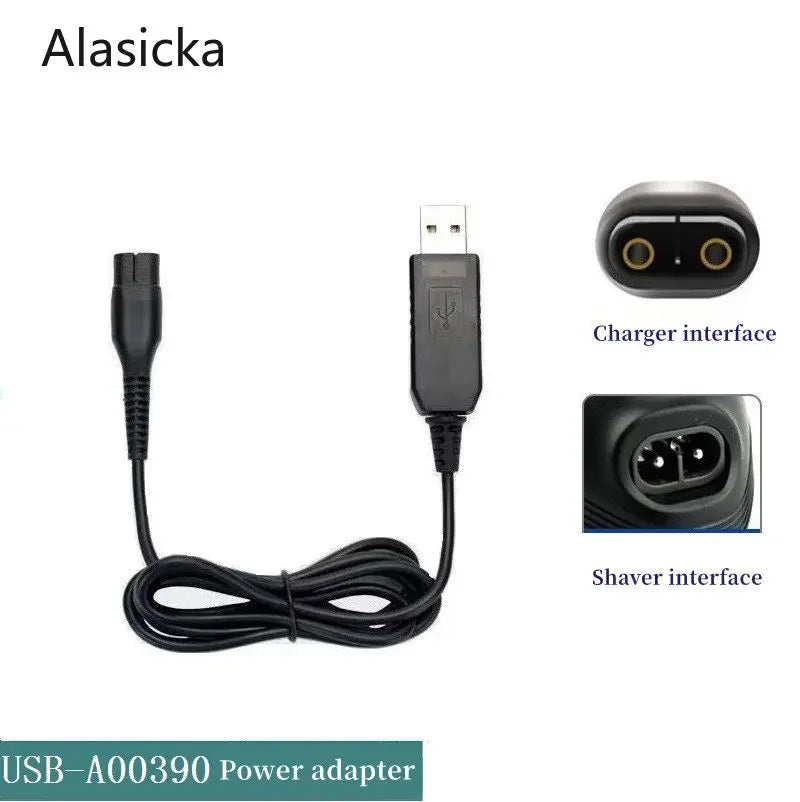 USB Charger Cable for Philips Shaver A00390 QP2520 RQ310 RQ311 Shaver Charging Cable Babs