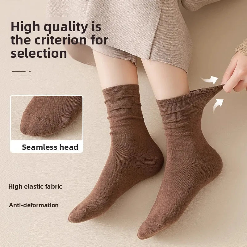 Women's Moisture-Wicking Mid-Calf Socks 5-Pack | Seamless Women's Casual Socks Babs