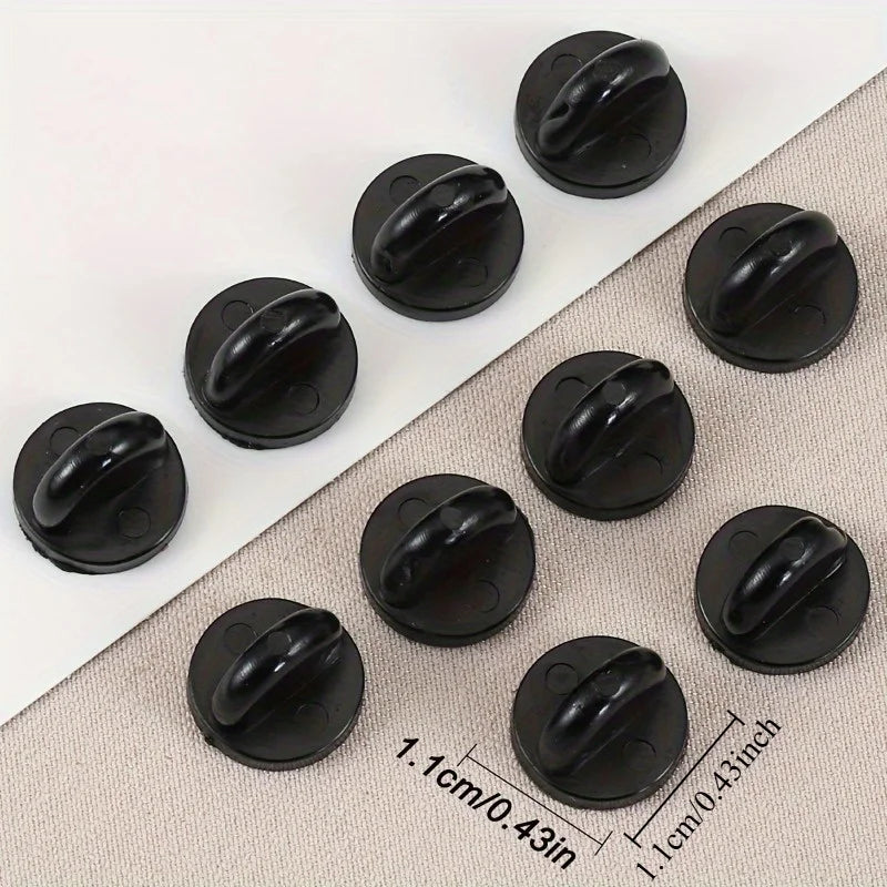 10pcs PVC Rubber Pin Backs – Butterfly Clutch Lapel Holders Pin Back Clasps Babs 10pcs