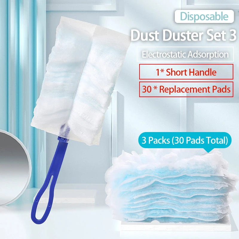 Disposable Microfiber Duster Heads 10/40pcs | Blinds & Surfaces Disposable Duster Heads Babs 1handle 30PCS
