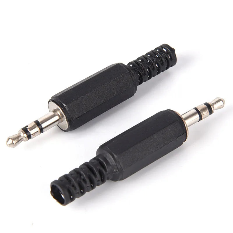 5-Pack 3.5mm Male Audio Plug Jack Stereo Connector – 4-Section Audio Connector Plug Babs