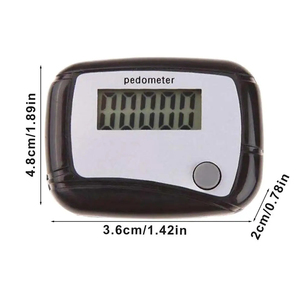 Clip-On Step Counter Walking Pedometer for Fitness & Travel Walking Pedometer Babs Black