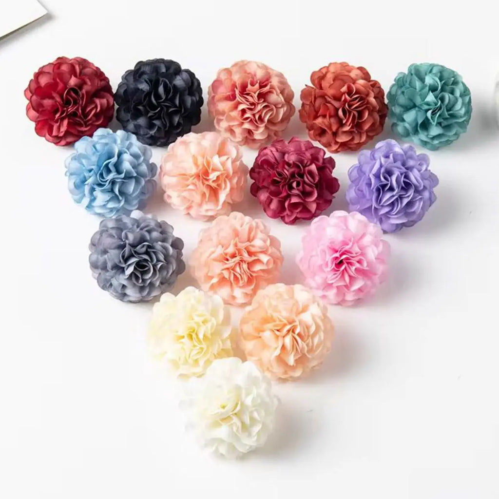 Artificial Carnation Silk Flower Heads 80-100pcs | Wedding Decor Artificial Flower Heads Babs