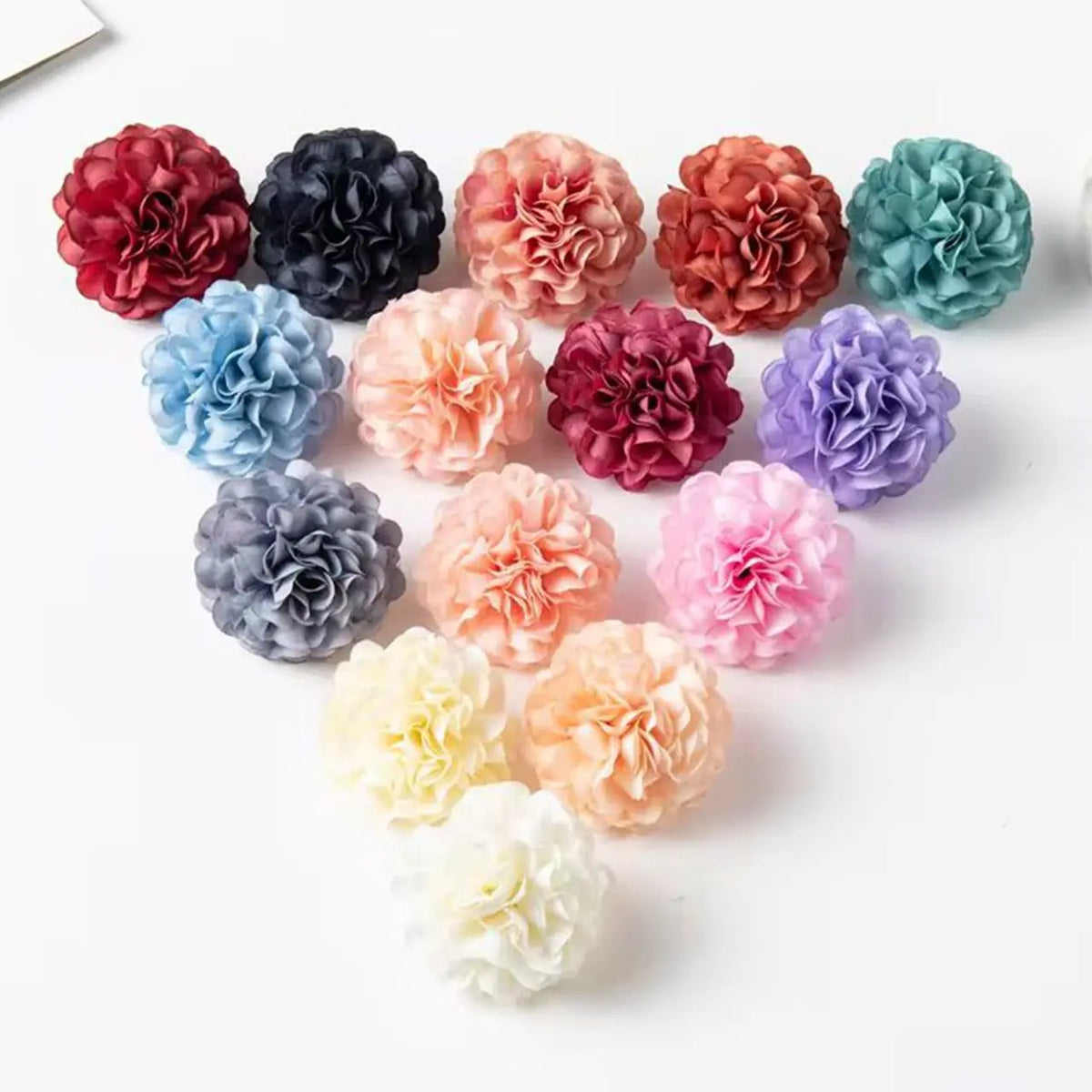 Artificial Carnation Silk Flower Heads 80-100pcs | Wedding Decor Artificial Flower Heads Babs