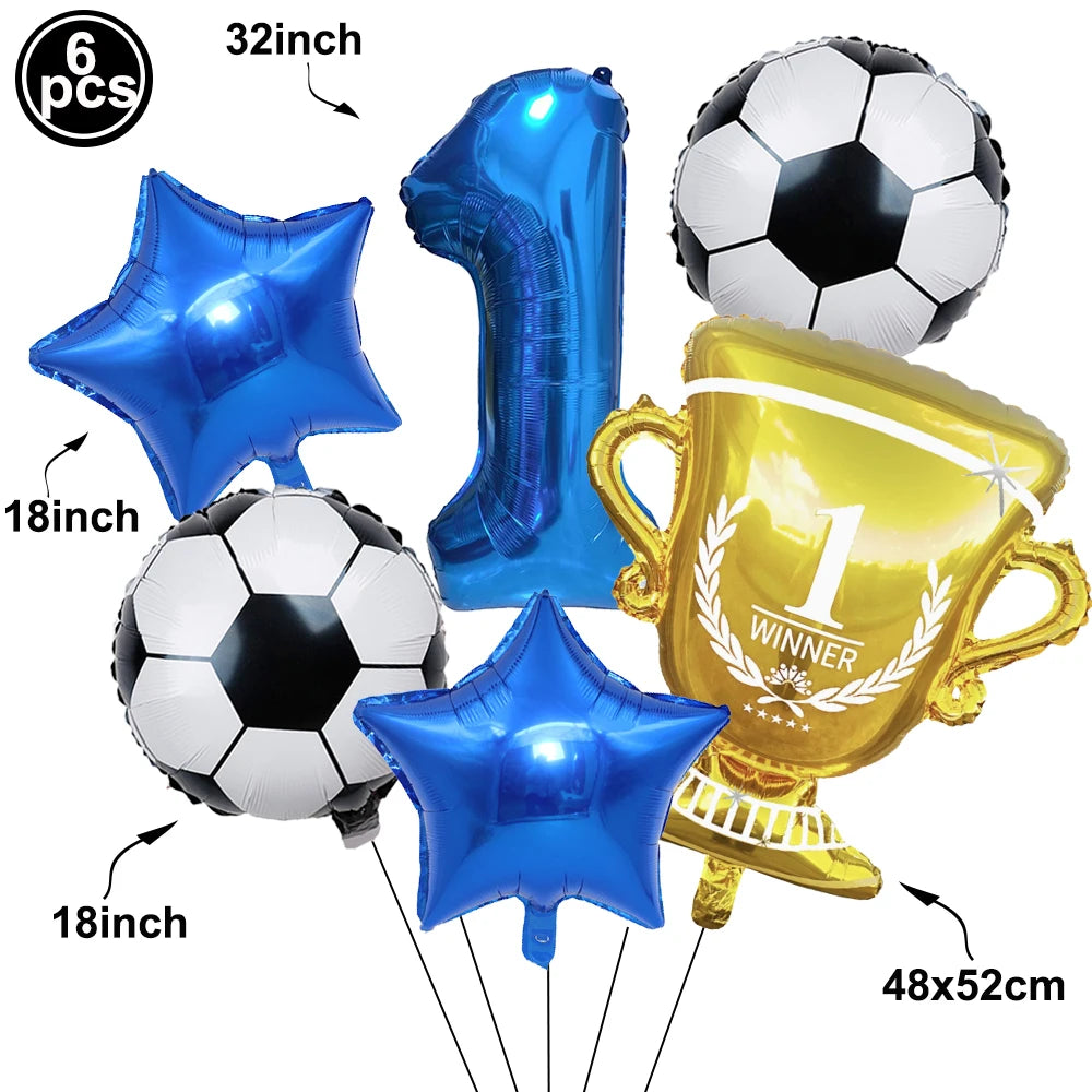 Soccer Party Balloon Kit – Football Birthday Decoration Set Party Balloon Kit Babs C Number 1 As pictures show