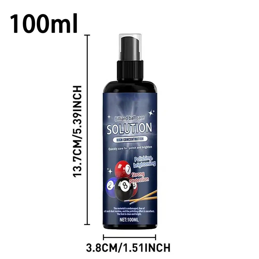 100ml Billiard Ball Cleaner Spray – Polish & Protect Pool Balls Billiard Ball Cleaner Babs 1pcs