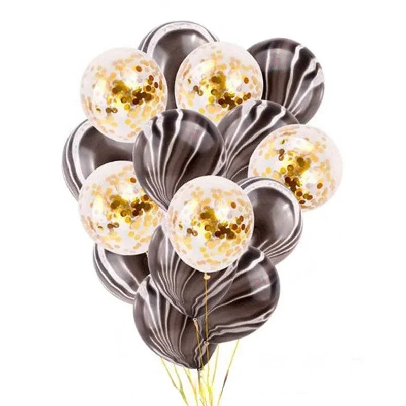 10-Pack Rose Gold Metallic Confetti Latex Party Balloons Party Balloons Babs