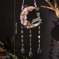 Crystal Moon Natural Gravel Hanging Pendant Decoration Hanging Decoration Babs pink