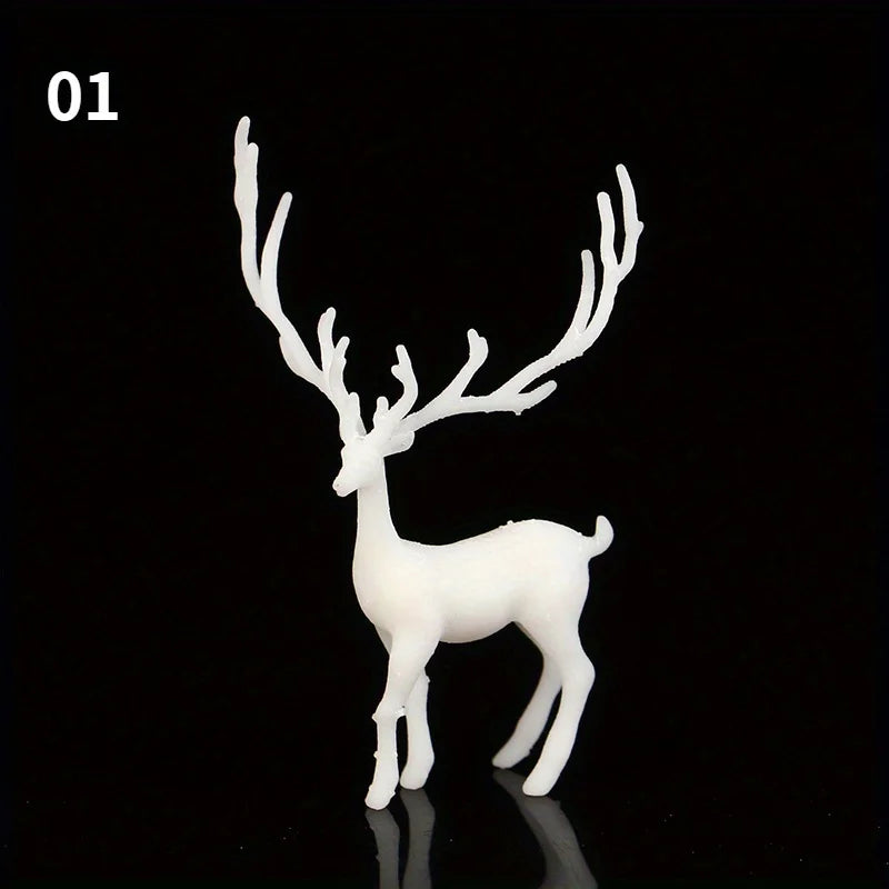 Crystal Reindeer Christmas Elk Ornament | Resin Deer Home Décor Christmas Ornament Babs 1pc 01
