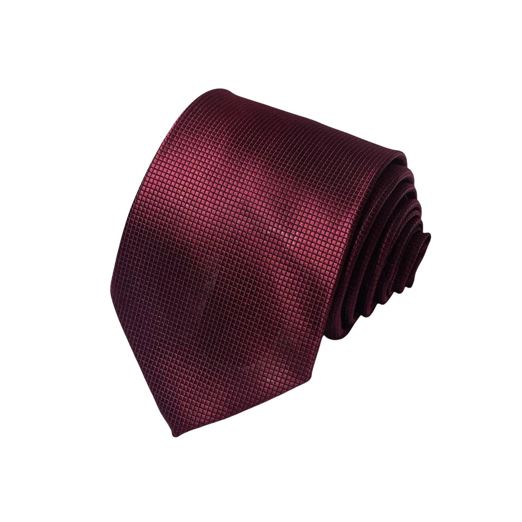 Red Paisley Necktie Handkerchief Cufflink Pin Set for Men Men's Necktie Set Babs