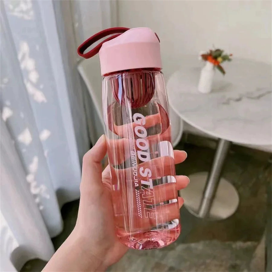 Large Capacity Sports Water Bottle with Filter & Carry Rope Sports Water Bottle Babs pink 401-500ml